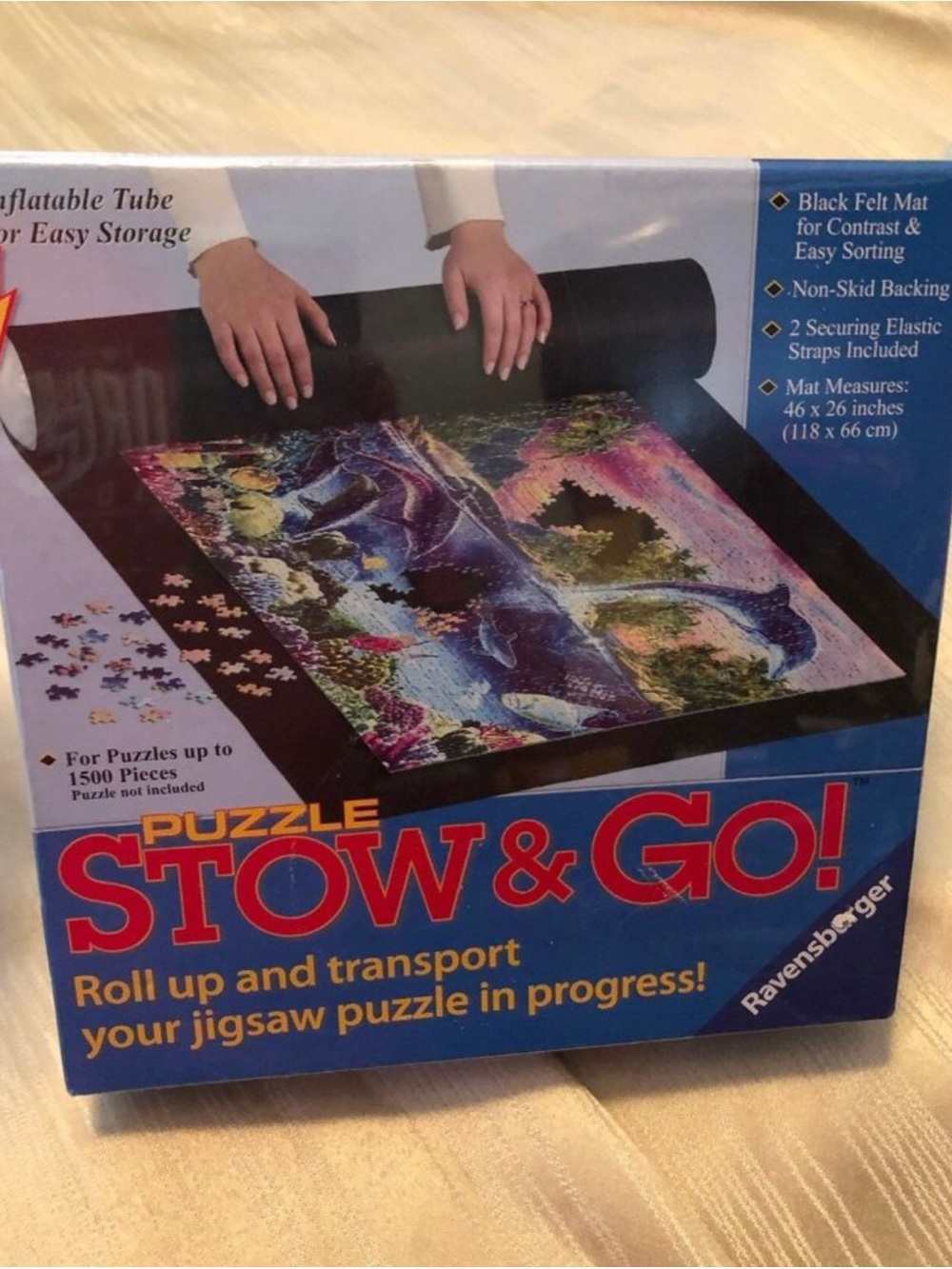 Ravensburger Puzzle Stow & Go! Black and Blue Puzzle Mat